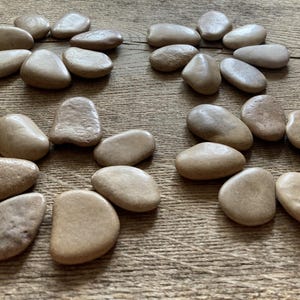 Black Sea Beach Stones: Flat Craft Pebbles for Mosaics (28 Pieces, 0.98-1.77 inches)