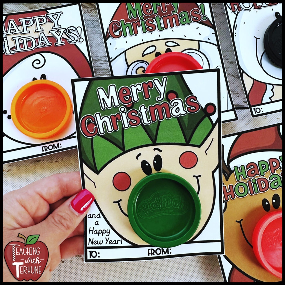 Play-doh Christmas Gift Tags – Student Holiday Cards (PDF) - Etsy
