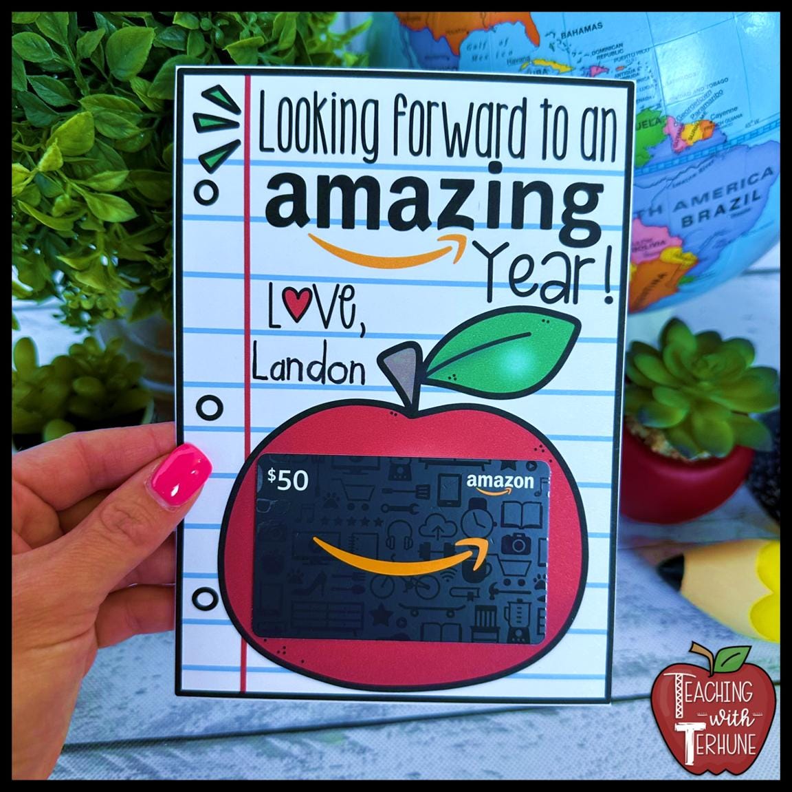 Back to School Teacher Gift Card Holder Printable (digital Download) - Etsy