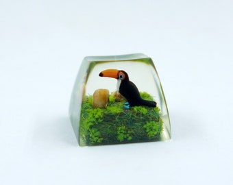 Le Toucan has arrived Handmade Resin Artisan Keycaps for Cherry MX Mechanical Gaming Keyboard