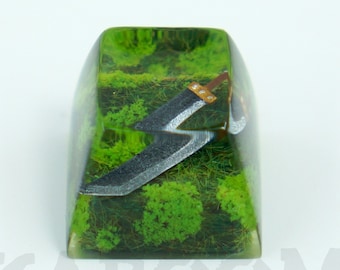 FF7 Buster Sword v2 Handmade Resin Artisan Keycap for Mechanical Gaming Keyboard