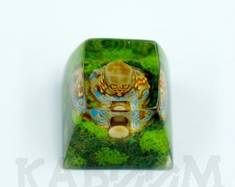 The Sheikah Shrine Handmade Artisan Keycaps for Cherry MX Mechanical Gaming Keyboards