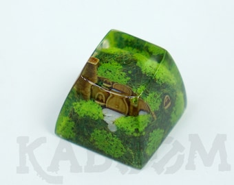 Tiny Cozy House Handmade Artisan Keycap for Cherry MX mechanical Gaming Keyboard