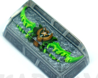 WOW Warglaive of Azzinoth BACKSPACE handmade artisan resin keycap for mechanical gaming keyboard