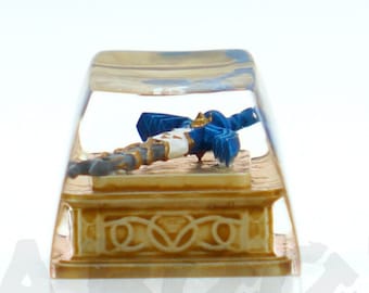 Decayed Master Sword handmade artisan resin keycap for mechanical gaming keyboard