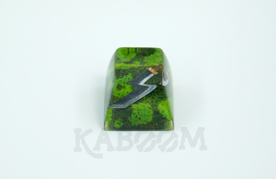 FF7 Buster Sword V2 Handmade Resin Artisan Keycap for Mechanical Gaming ...