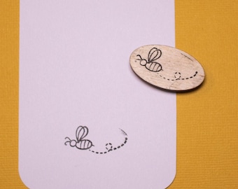 Flying bee stamp, stamp for journalling, eco friendly stamp, bee stamps for card making, bee stamp for craft, bee rubber stamp