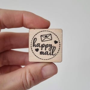 Tampons en caoutchouc Happy Mail, tampon en caoutchouc Happy Mail, carte postale de tampons en caoutchouc après la traversée, tampon courrier postal, tampon fait main pour cartes