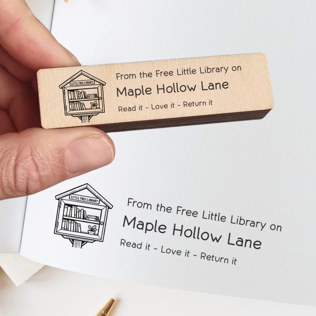 Note For Little Library Custom Little Free Library Stamp for Little Library, Lending Library ...