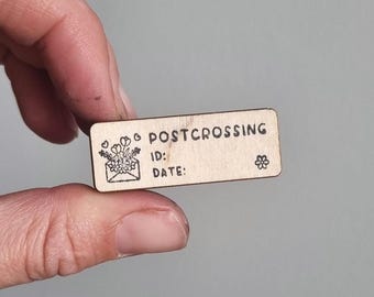 Postcrossing ID stamp, rubber stamps postcard, snail mail stamp, stamp for cards, postcrossing rubber stamp,  postcrossing supplies