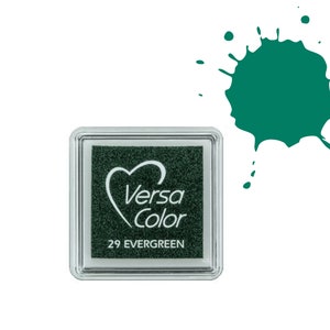 Evergreen Tsukineko VersaColor Inkpad Small, Rubber stamp inkpads, stamp ink pad, inkpad for rubber stamps, paper and cards ink pad