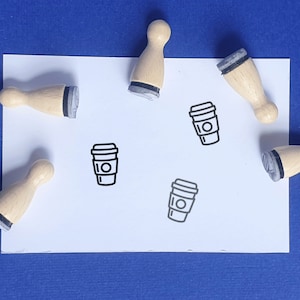 timbro tazza da caffè, timbri in gomma per caffè, timbro caffè, timbri in gomma per alimenti per biglietti, mini timbri in gomma per la pianificazione, timbro per la tenuta di un diario