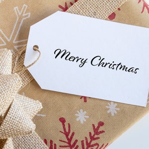 Frohe Weihnachten Stempel, Weihnacht Stempel, Script Stempel, Weihnachtsstempel für die Kartenherstellung, Textstempel fürs Journaling
