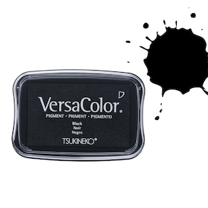 Ultimate Black Ink Pad Tsukineko VersaColor Ink pad Large, Rubber stamp ink pads, stamp ink pad for rubber stamps, paper and cards ink pad