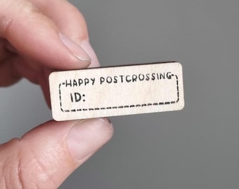 Postcrossing ID stamp, rubber stamps postcard, snail mail stamp, stamp for cards, postcrossing rubber stamp,  postcrossing supplies