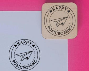 Postcrossing ID stamp, postmark rubber stamps postcard stamps, snail mail stamp for cards, postcrossing rubber stamp, postcrossing supplies