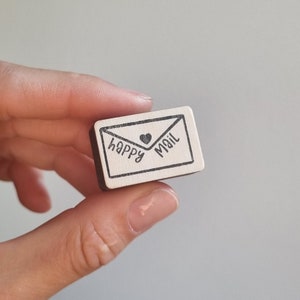 Timbre en caoutchouc Happy mail, cachet de la poste, carte postale de timbres en caoutchouc post-crossing, tampon courrier postal, tampon courrier heureux pour cartes, pour journalisation