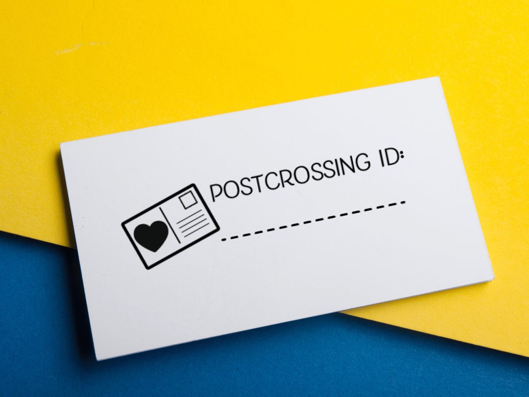 Postcrossing ID Stamp, Rubber Stamps Postcard, Snail Mail Stamp, Stamp ...