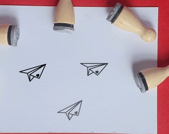 Paper airplane mini rubber stamp, Small rubber stamp, Tiny rubber stamps, Postcrossing rubber stamp, Happy mail Stamps for card making