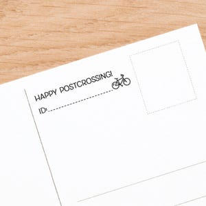 Timbre d'identification de Cycling Happy Postcrossing, carte postale de timbre en caoutchouc d'identification de Postcrossing, timbre pour carte, timbre en caoutchouc de Postcrossing, fournitures de postcrossing