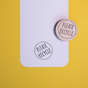 Bitte recyceln Sie Kaufstempel, Eco-Produktverpackungen-Etikettierungsstempel, Paket-Tag-Stempel, nachhaltige Versandmaterialien