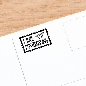 Francobollo postcrossing, timbri in gomma timbro postale francobolli per cartoline, francobollo posta ordinaria per carte, timbro in gomma postcrossing, forniture postcrossing