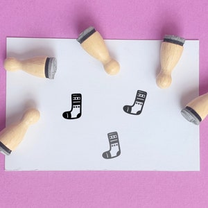 Christmas Stocking mini rubber stamp, Small rubber stamp, Tiny rubber stamps, Christmas rubber stamp, Christmas Stamps for card making