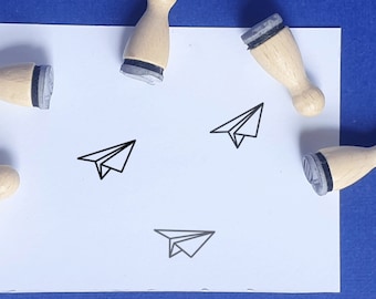 Paper airplane mini rubber stamp, Small rubber stamp, Tiny rubber stamps, Postcrossing rubber stamp, Happy mail Stamps for card making