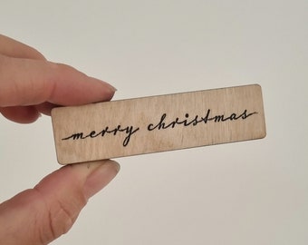 Merry Christmas rubber stamp, Christmas rubber stamp, Script stamp, christmas stamps for card making, text rubber stamp for journalling