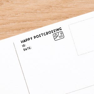 Timbre Happy Postcrossing, carte postale de timbres en caoutchouc Postcrossing ID, timbre pour cartes, timbre en caoutchouc Postcrossing, fournitures Postcrossing