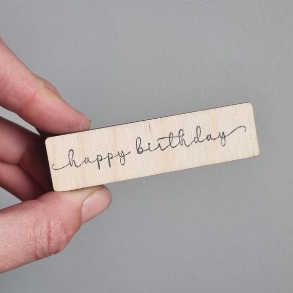 happy birthday rubber stamps, rubber stamp birthday stamps, rubber stamp for cardmaking, text rubber stamp for journalling, script stamp