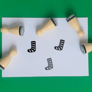 Christmas Stocking mini rubber stamp, Small rubber stamp, Tiny rubber stamps, Christmas rubber stamp, Christmas Stamps for card making