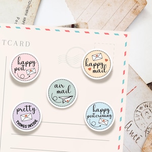 Postcrossing Stickers, Postcrossing ID Sticker, Snail Mail Sticker, Penpal Stickers, Happy Mail Stickers, Stickers for Letters and Postcards
