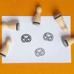 Brezel Stempel, Brezel Stempel für Karten, Mini Stempel für die Planung, Kleine Stempel für Journaling, Mini Stempel