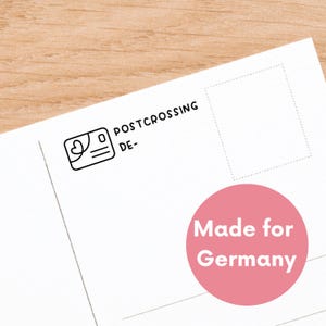 Timbre d'identité Postcrossing pour DE, Allemagne, timbres en caoutchouc pour Allemagne