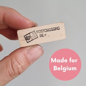 Timbre d'identification de passage pour la Belgique, carte postale de tampons en caoutchouc belge, timbre postal, timbre en caoutchouc de passage pour la Belgique, fournitures de passage pour la Belgique