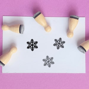 Snowflake rubber stamps, Small rubber stamp, Tiny rubber stamps, Mini rubber stamps, Handmade Stamps for cards, rubber stamp for journalling