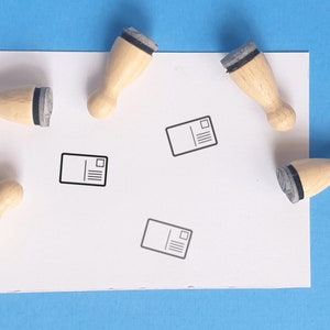 Postcard mini rubber stamp, Small rubber stamp, Tiny rubber stamps, Postcrossing rubber stamp, Happy mail Stamps for card making