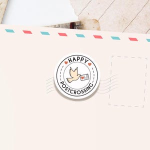 Adesivi Happy Mail, adesivi Postcrossing, adesivi per buste, adesivi per posta ordinaria, adesivi per amici di penna, adesivi per lettere e cartoline