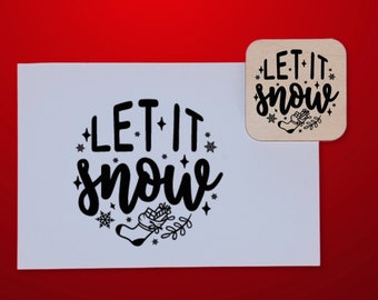 Stempel Weihnachtskarten, Weihnachtsstempel Karte, Stempel Frohe Weihnachten Stempel für Kartenherstellung, Weihnachtsstempel Karte