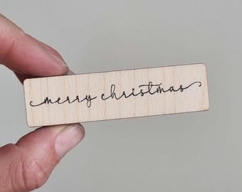 Christmas Stamp Card, Merry Christmas Stamp for Card Making, Merry Christmas Text Stamp, Rubber Stamp Christmas Card Stamps