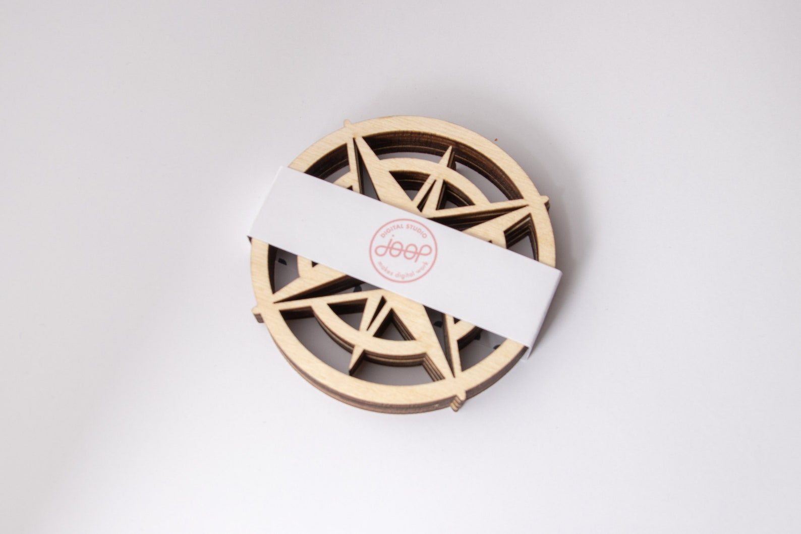 Nautical Compass Coasters Set of Four 4 Compass Laser Cut Etsy