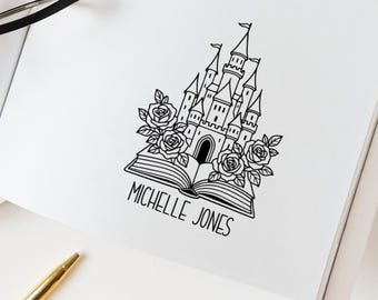 Fantasy Book Stamp Fantasy Design, From the Library of Stamp, Personalised Book Stamp Ex libris Fantasy Stamp, Custom Library Stamp