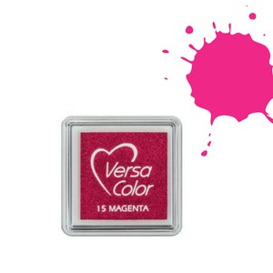Magenta Pink Ink Pad Tsukineko VersaColor Ink pad Small, Rubber stamp ink pads, stamp ink pad for rubber stamps, paper and cards ink pad