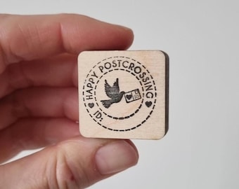 Postcrossing ID stamp, postmark rubber stamps postcard stamps, snail mail stamp for cards, postcrossing rubber stamp, postcrossing supplies