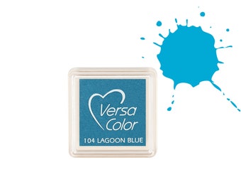 Blue Ink Pad for Stamps, Versacolor Ink Stamp Pads, Color Ink Pads for Rubber Stamps,  Stamp Ink Pad Rubber Stamps, Ink Stamp Pad
