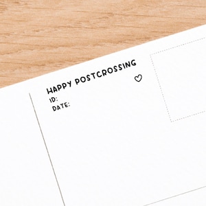 Timbre Happy Postcrossing, carte postale de timbres en caoutchouc Postcrossing ID, timbre pour cartes, timbre en caoutchouc Postcrossing, fournitures Postcrossing