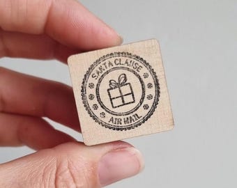 Christmas Delivery Stamp, North Pole Air Mail Stamp, Santa Clause Mail Stamp, Christmas Post Rubber Stamp, Santa Post Stamp