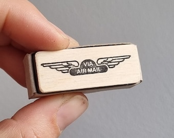 Vintage Air Mail stamp par avion, Rubber stamps postcard stamps for cards, Postcrossing stamp, Mail stamp, Postcrossing rubber stamp mail