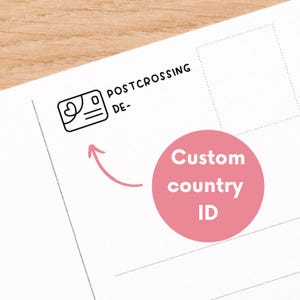 Timbro identificativo personalizzato per paese, timbro per Postcrossing, timbri in gomma per cartoline, francobolli per posta ordinaria, francobolli per biglietti, forniture per timbri in gomma Postcrossing